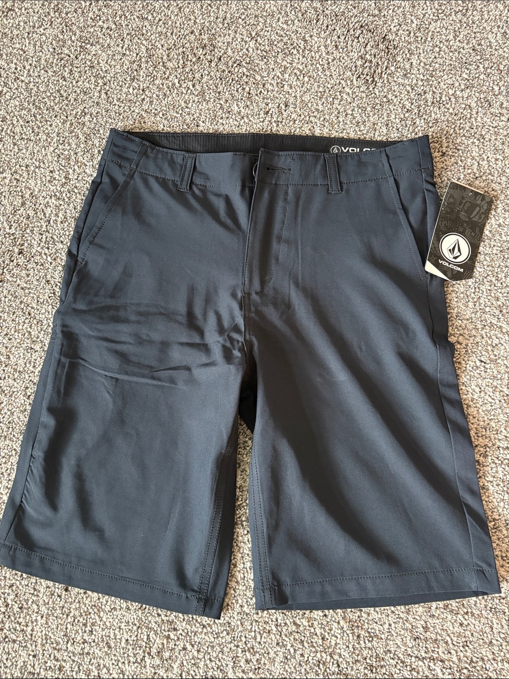 Volcom Men’s Black Hybrid Shorts with Belt Loops
